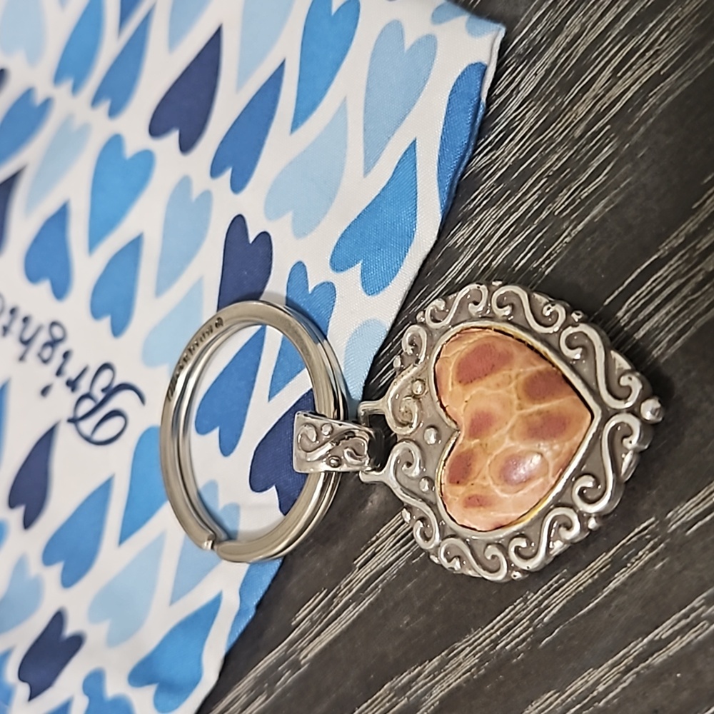 Brighton Leather Heart Key Chain